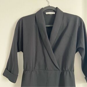 Esta Line Black Dress